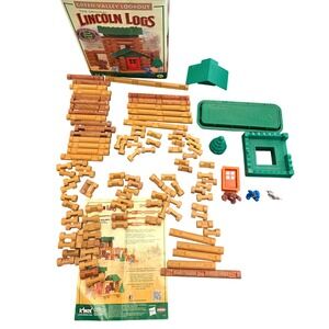 Lincoln Logs Green Valley Lookout 110+ pieces Real Wood Building Set